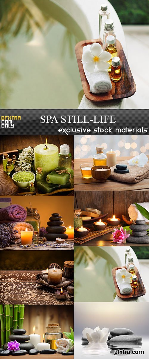 Spa still-life, 8 x UHQ JPEG