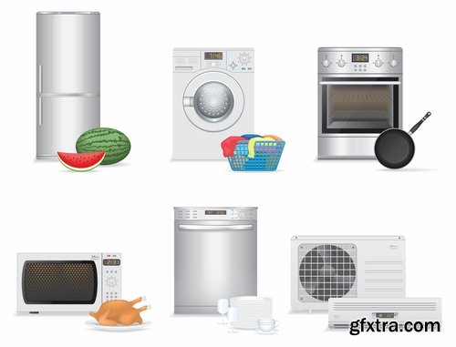 Collection of household appliances icon logo 25 HQ Jpeg