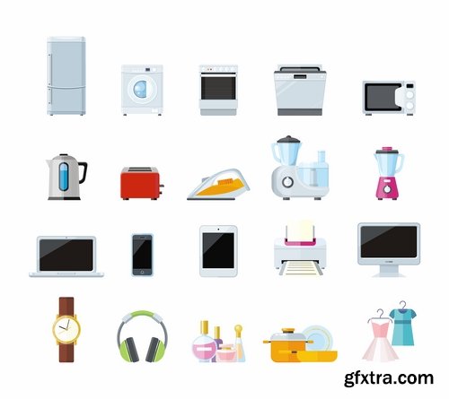 Collection of household appliances icon logo 25 HQ Jpeg