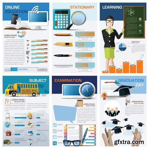 Collection business infographics medicine food products 25 EPS