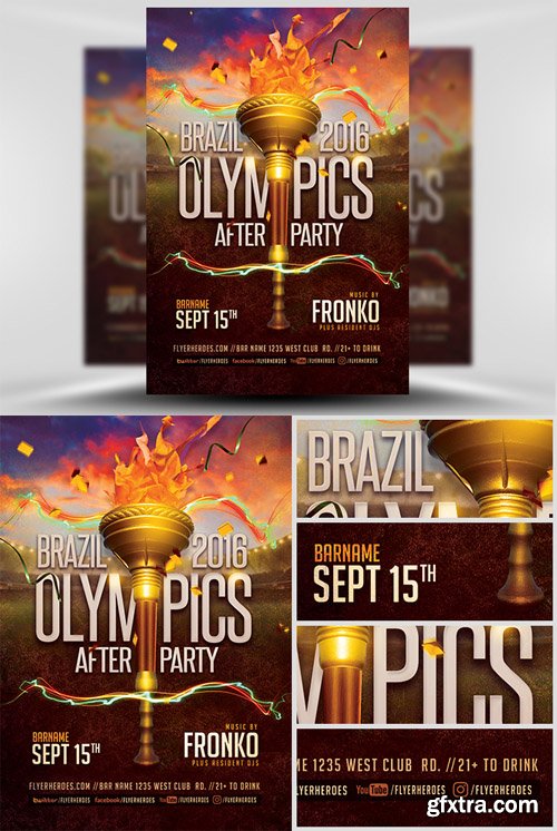 Olympic After Party Flyer Template