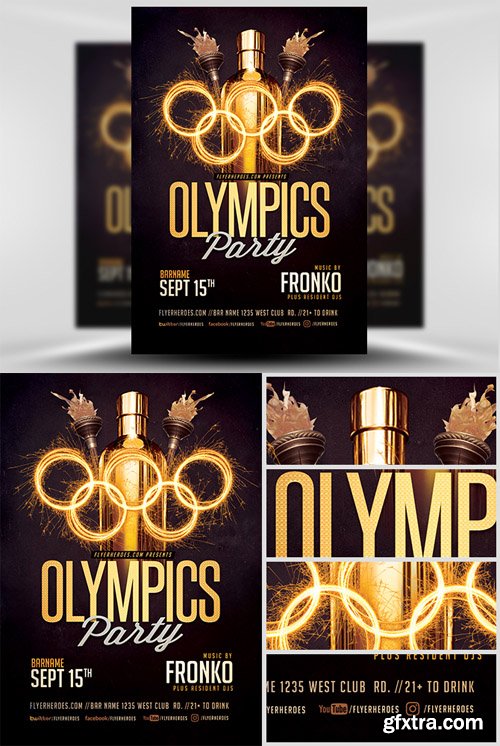 Olympic Party Flyer Template V2