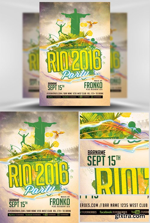 Rio Olympic Party Flyer Template