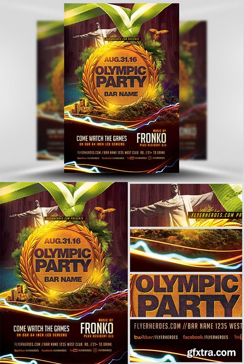 Olympic Party Flyer Template