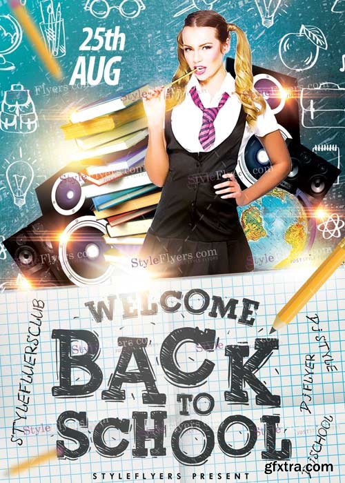 Back To School V15 PSD Flyer Template