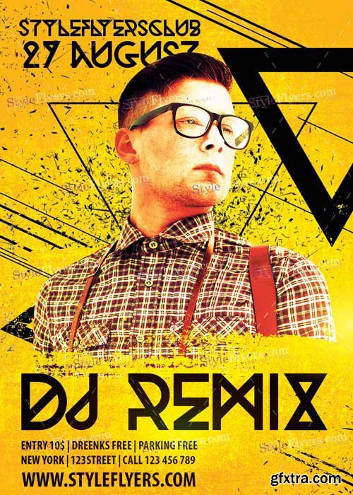 Dj Remix V5 PSD Flyer Template