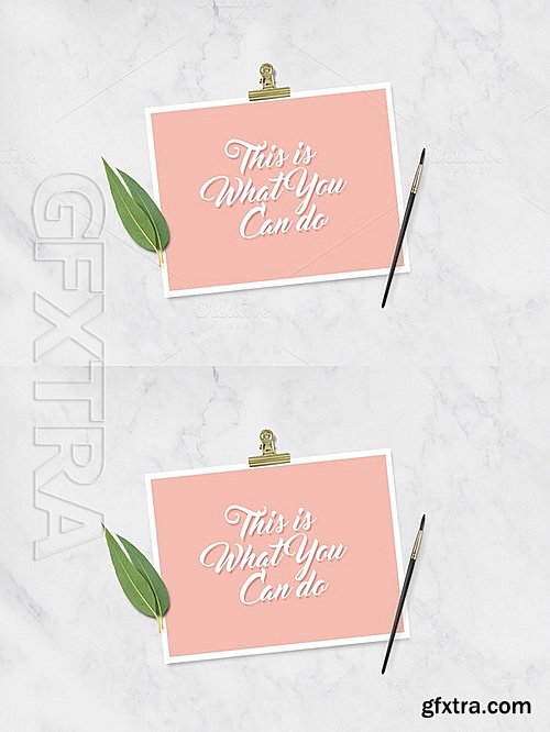 CM - Mockup Gold Paper Clip 671363