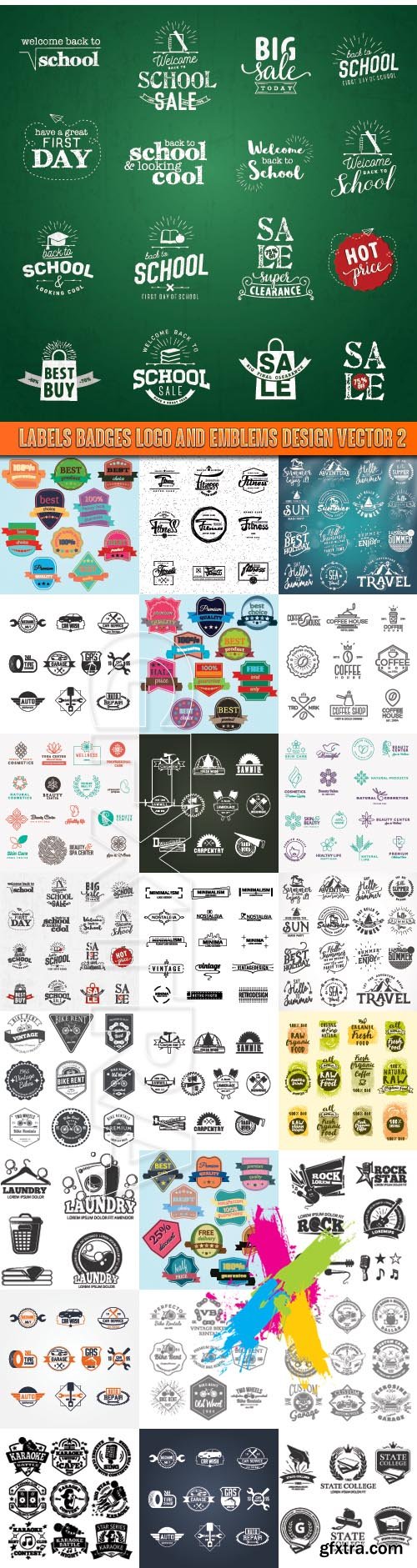 Labels badges logo and emblems design vector 2