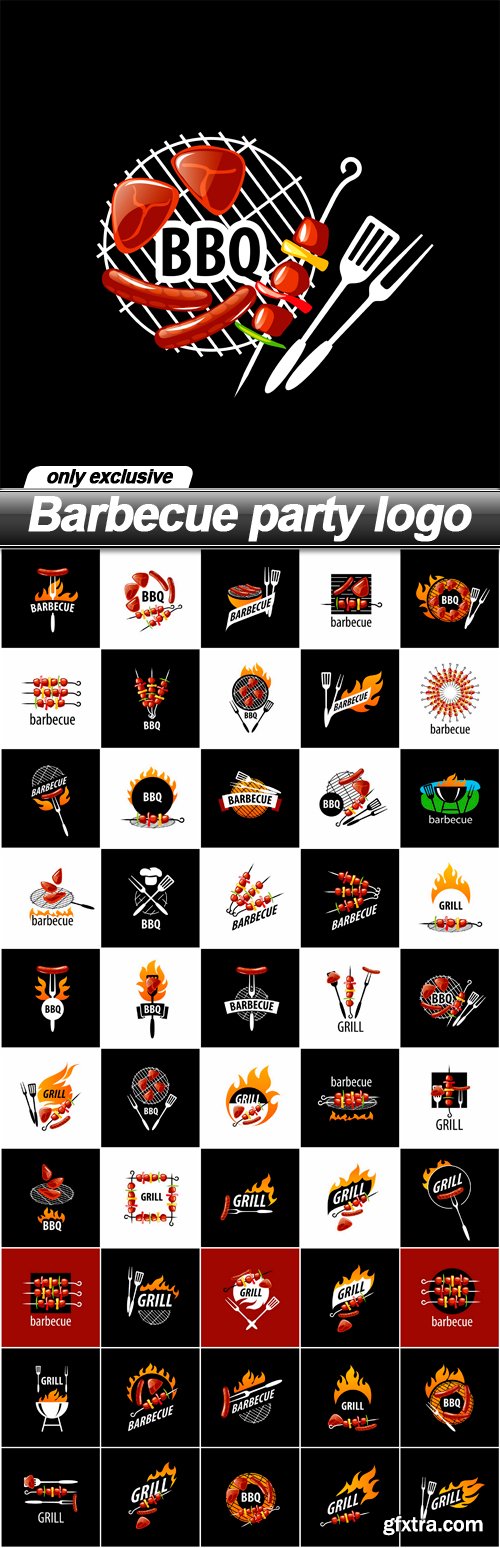 Barbecue party logo - 50 EPS