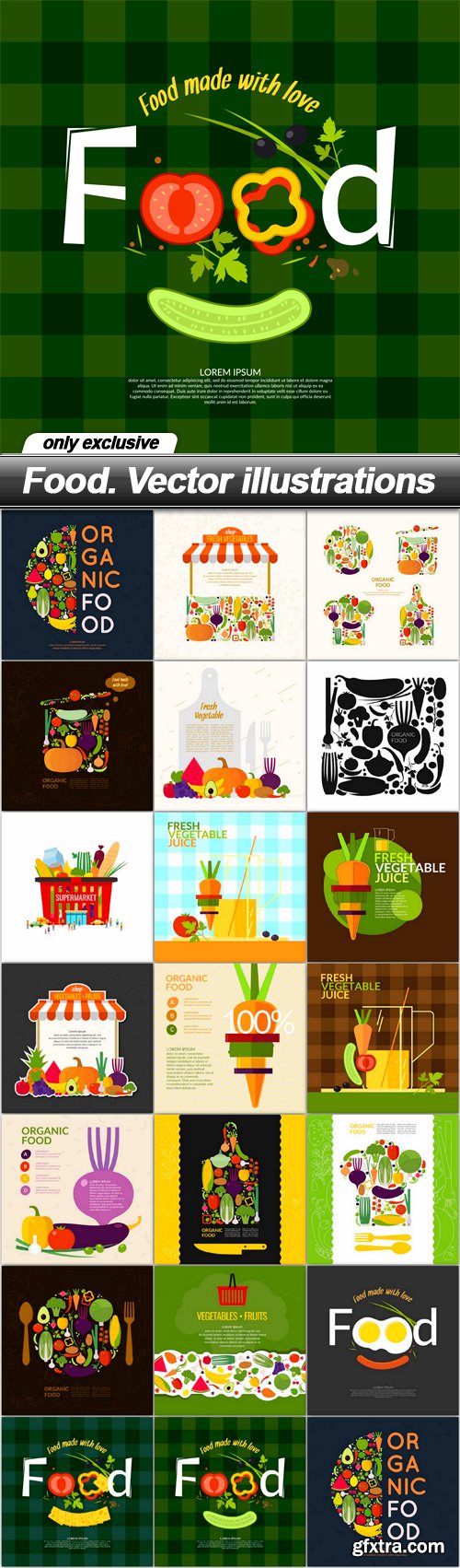 Food. Vector illustrations - 20 EPS