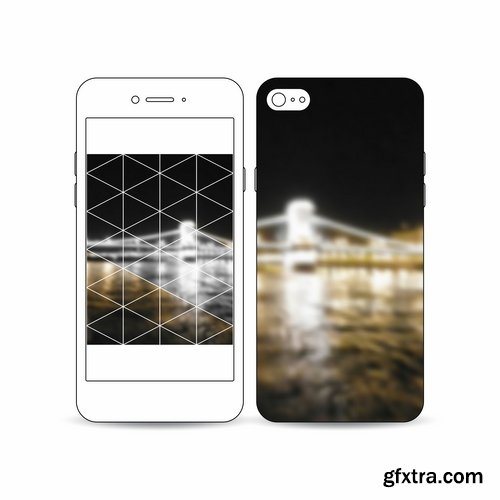 Collection background template for mobile phone cover pattern 25 EPS