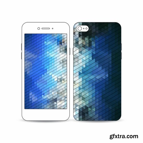 Collection background template for mobile phone cover pattern 25 EPS