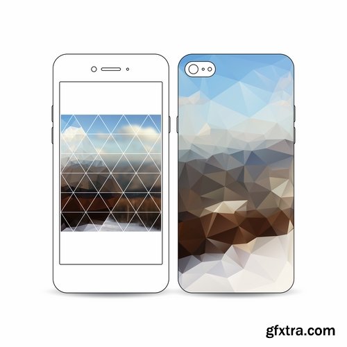 Collection background template for mobile phone cover pattern 25 EPS