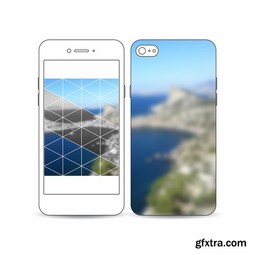 Collection background template for mobile phone cover pattern 25 EPS