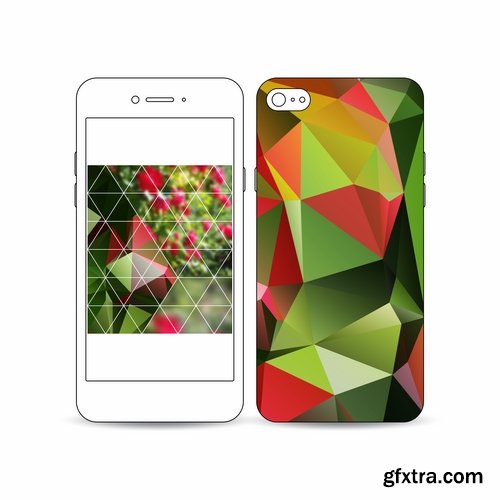 Collection background template for mobile phone cover pattern 25 EPS