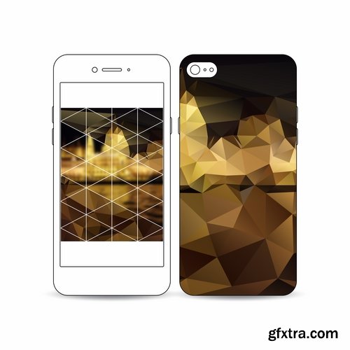 Collection background template for mobile phone cover pattern 25 EPS