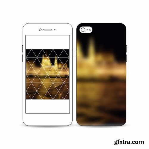 Collection background template for mobile phone cover pattern 25 EPS