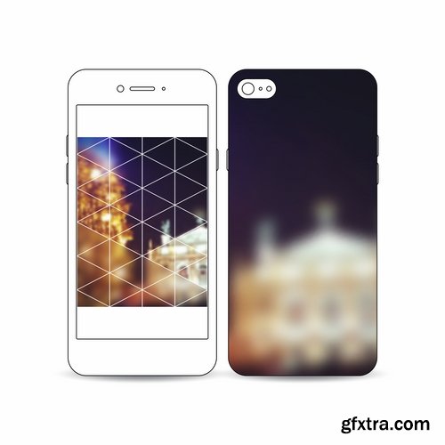 Collection background template for mobile phone cover pattern 25 EPS