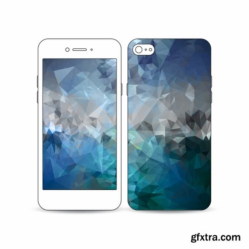 Collection background template for mobile phone cover pattern 25 EPS