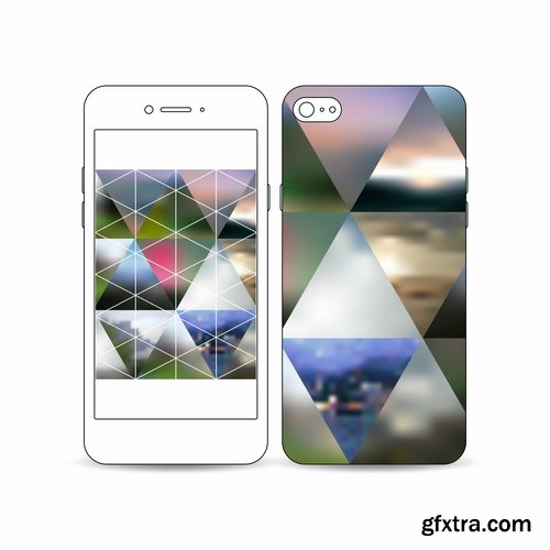 Collection background template for mobile phone cover pattern 25 EPS