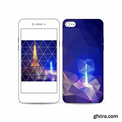 Collection background template for mobile phone cover pattern 25 EPS