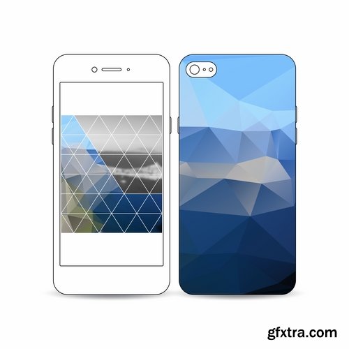 Collection background template for mobile phone cover pattern 25 EPS