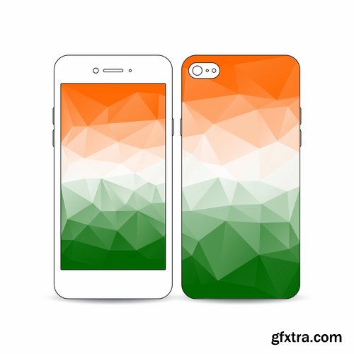 Collection background template for mobile phone cover pattern 25 EPS