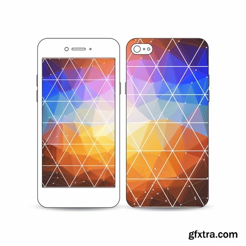 Collection background template for mobile phone cover pattern 25 EPS