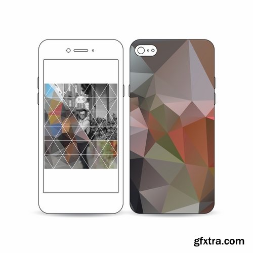 Collection background template for mobile phone cover pattern 25 EPS