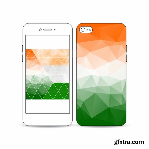 Collection background template for mobile phone cover pattern 25 EPS