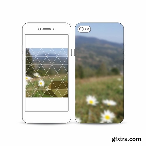 Collection background template for mobile phone cover pattern 25 EPS