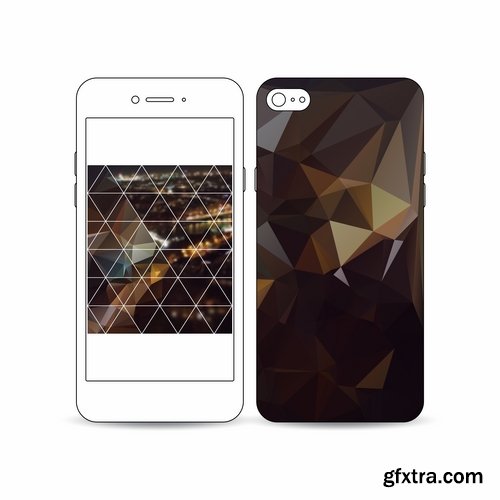 Collection background template for mobile phone cover pattern 25 EPS