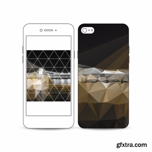 Collection background template for mobile phone cover pattern 25 EPS