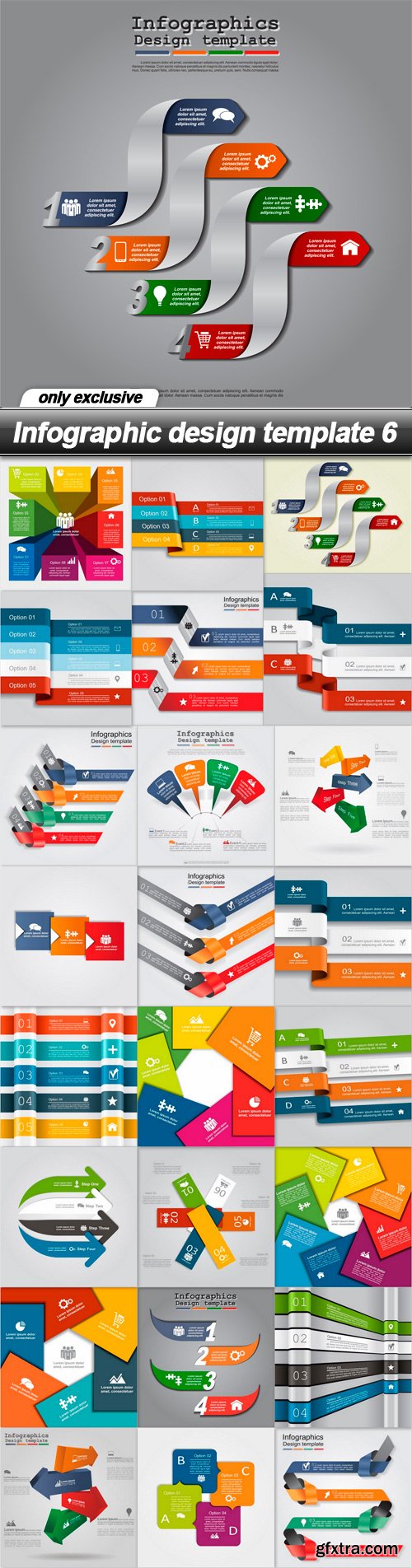 Infographic design template 6 - 25 EPS