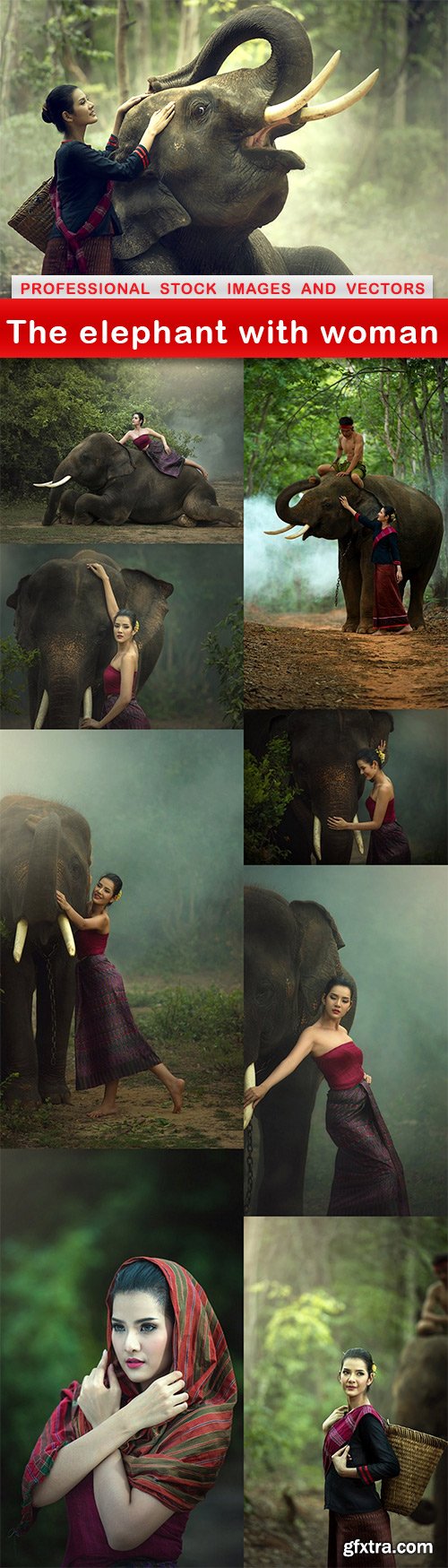 The elephant with woman - 9 UHQ JPEG