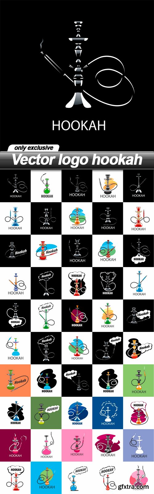 Vector logo hookah - 50 EPS