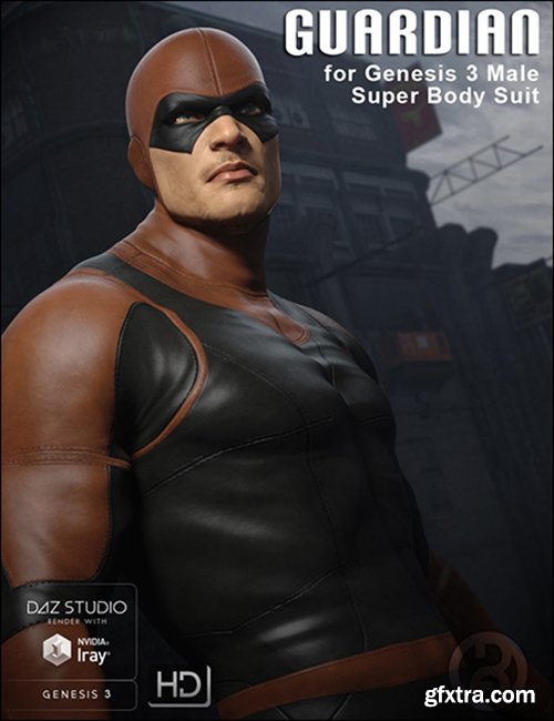 Guardian for Genesis 3 Male Super Bodysuit