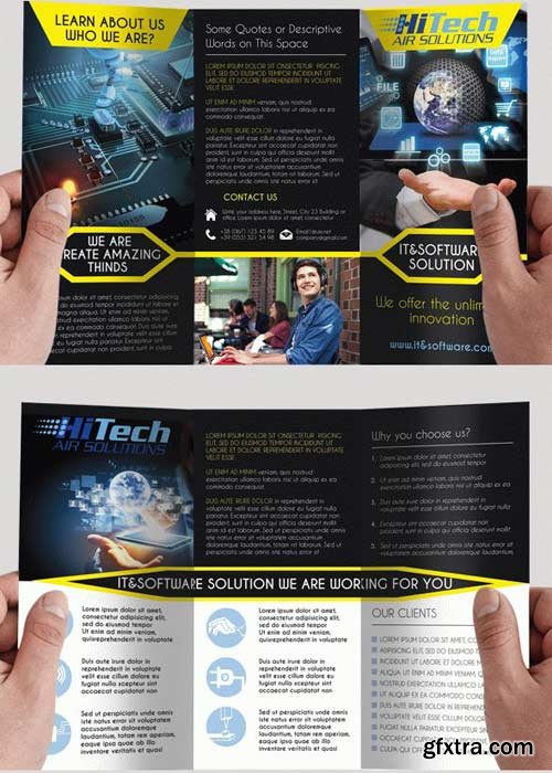 IT&Software PSD Tri-Fold PSD Brochure Template