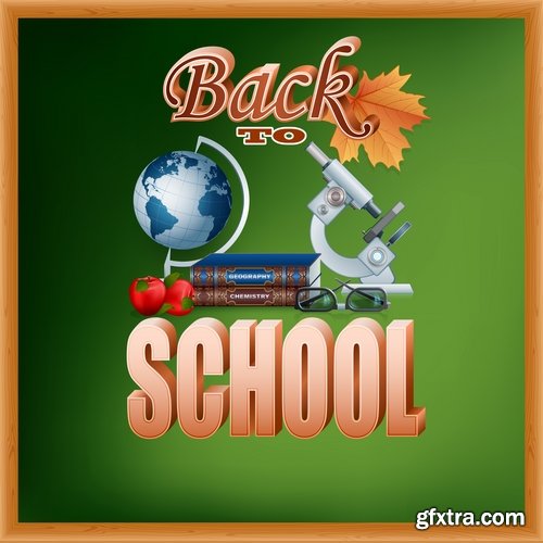 Collection back to school academic year education process 25 EPS