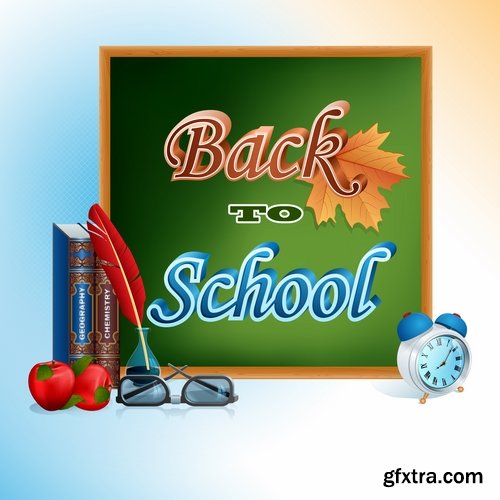 Collection back to school academic year education process 25 EPS