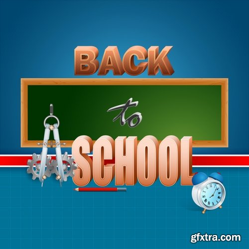 Collection back to school academic year education process 25 EPS