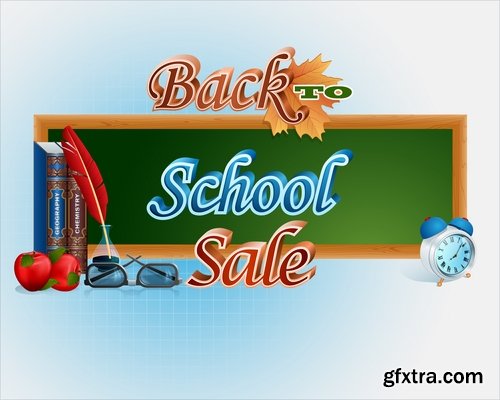 Collection back to school academic year education process 25 EPS