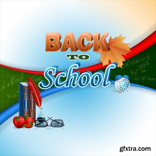 Collection back to school academic year education process 25 EPS