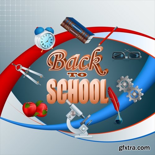 Collection back to school academic year education process 25 EPS