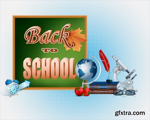 Collection back to school academic year education process 25 EPS