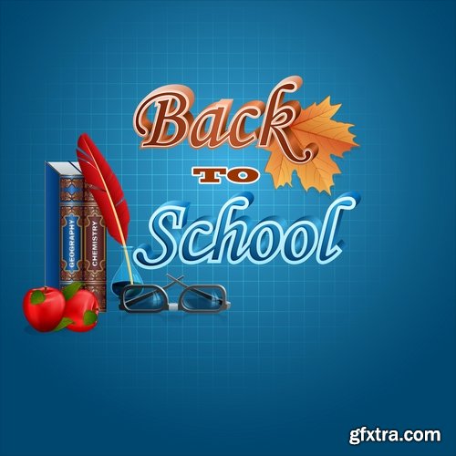 Collection back to school academic year education process 25 EPS