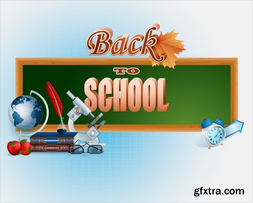 Collection back to school academic year education process 25 EPS