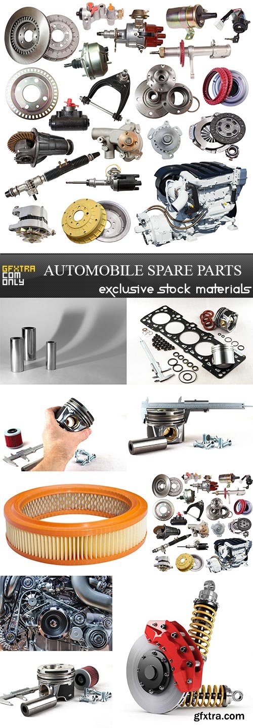 Automobile spare parts, 9 x UHQ JPEG