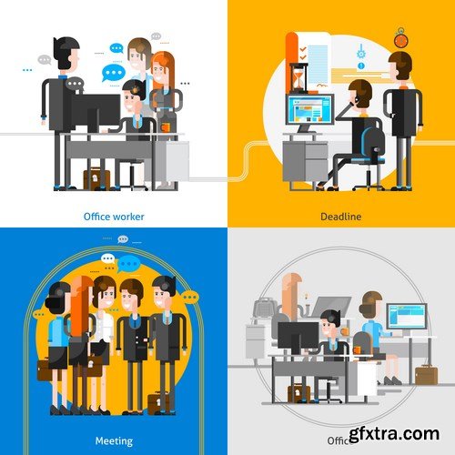 Flat Business Concept 4 - 25xEPS