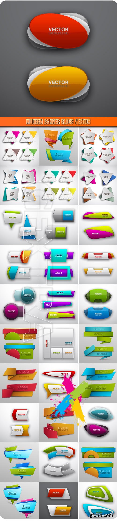 Modern banner gloss vector